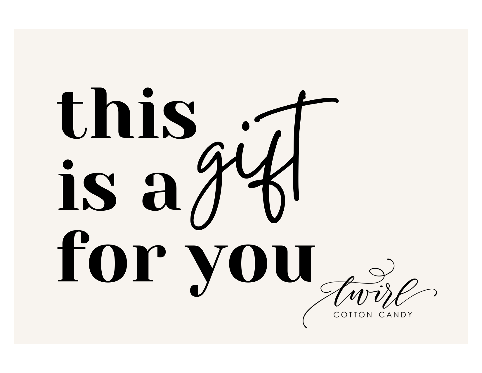 Twirl Cotton Candy Gift Card